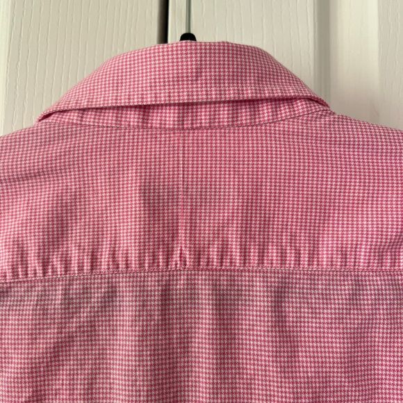 Burberry London Shirt Size XL Men Collared Long Sleeve Button Up Pink Plaid - Picture 8 of 9
